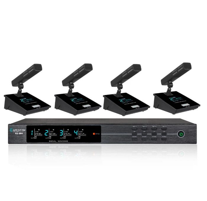 高级一拖四无线鹅颈话筒